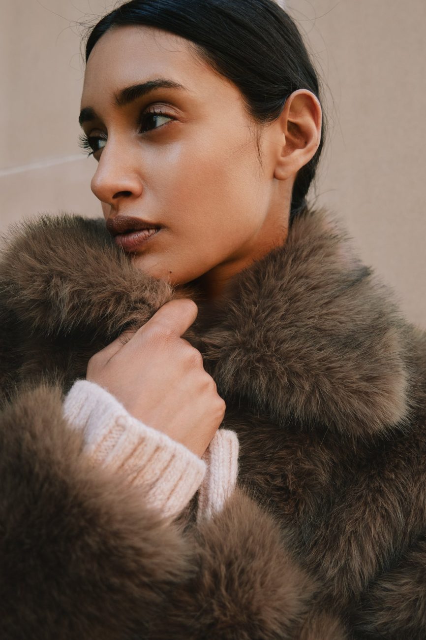 Brown Faux Fur Jacket