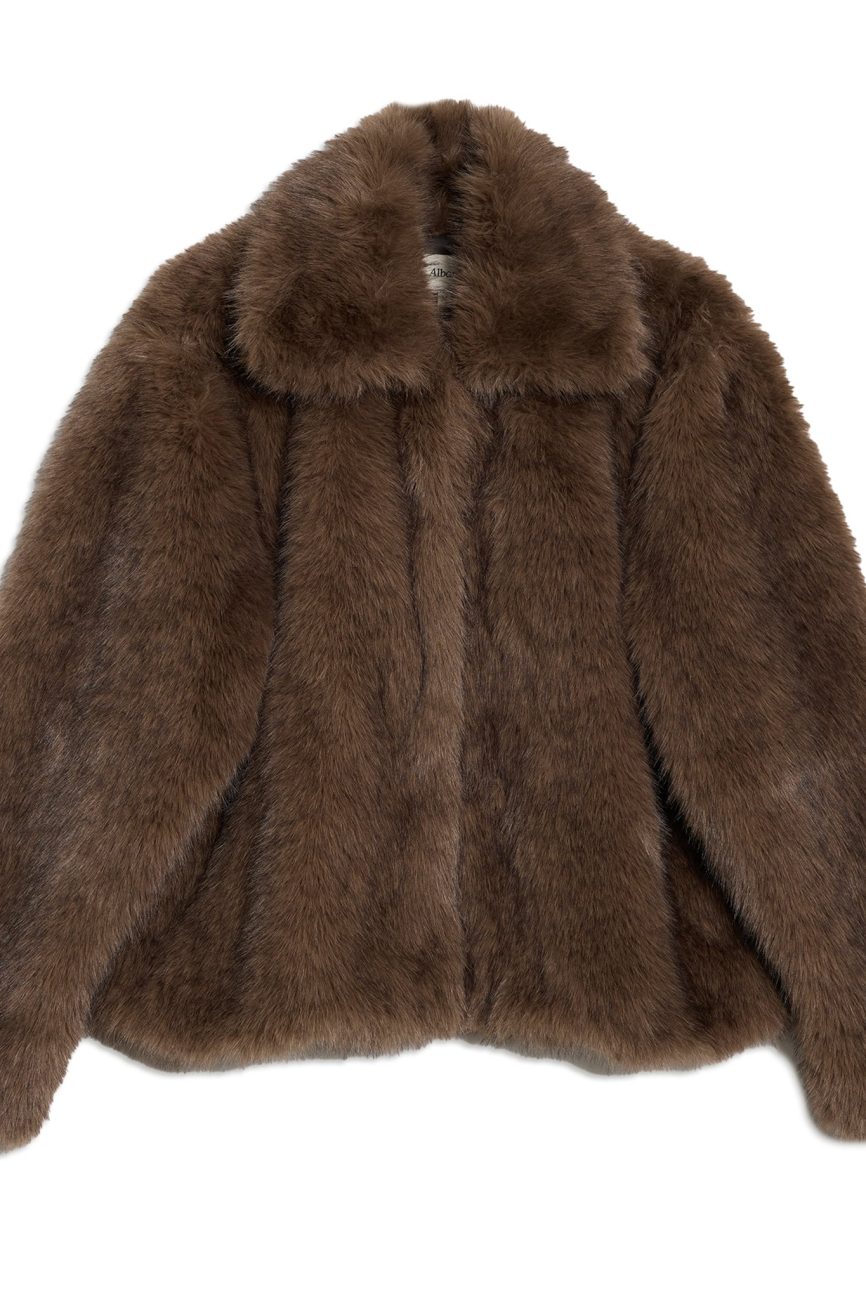 Brown Faux Fur Jacket