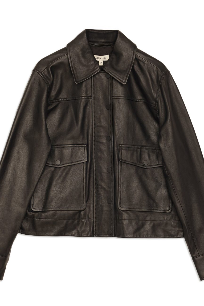 Chocolate Short Leather Jacket