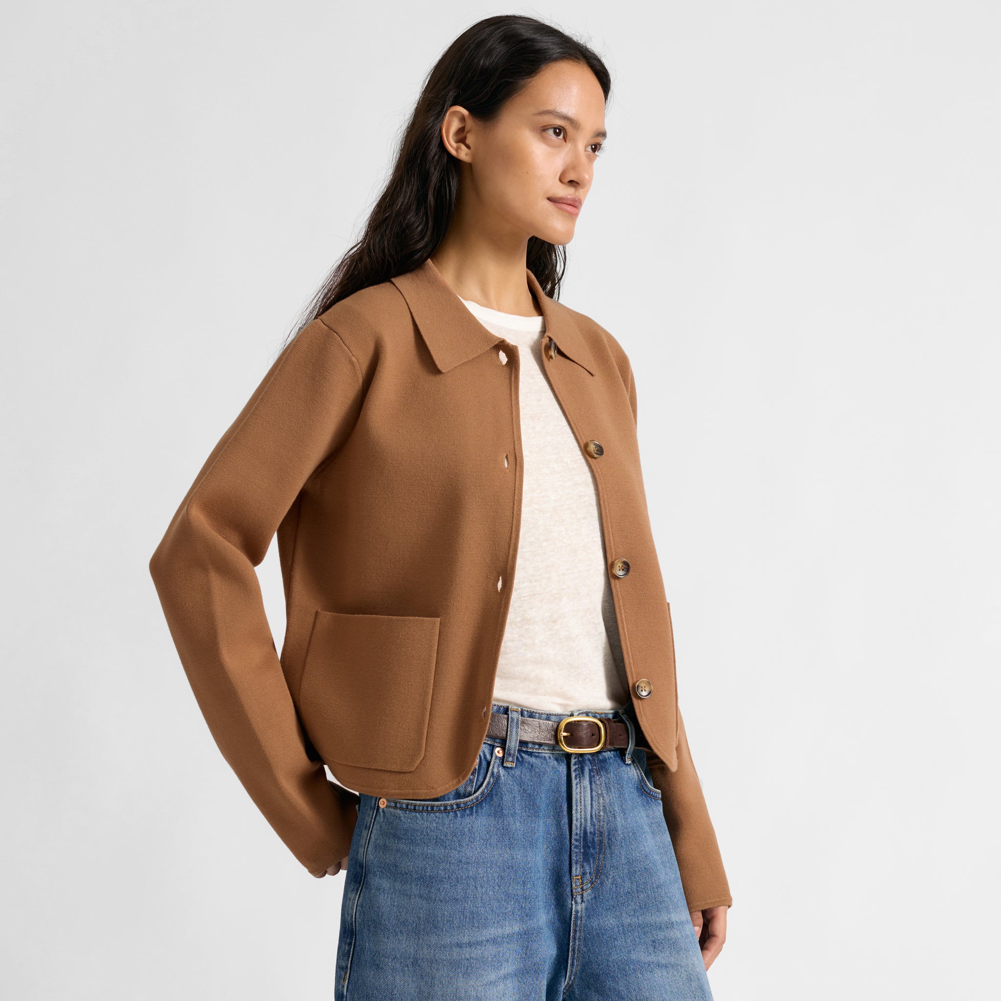Tan Knitted Jacket