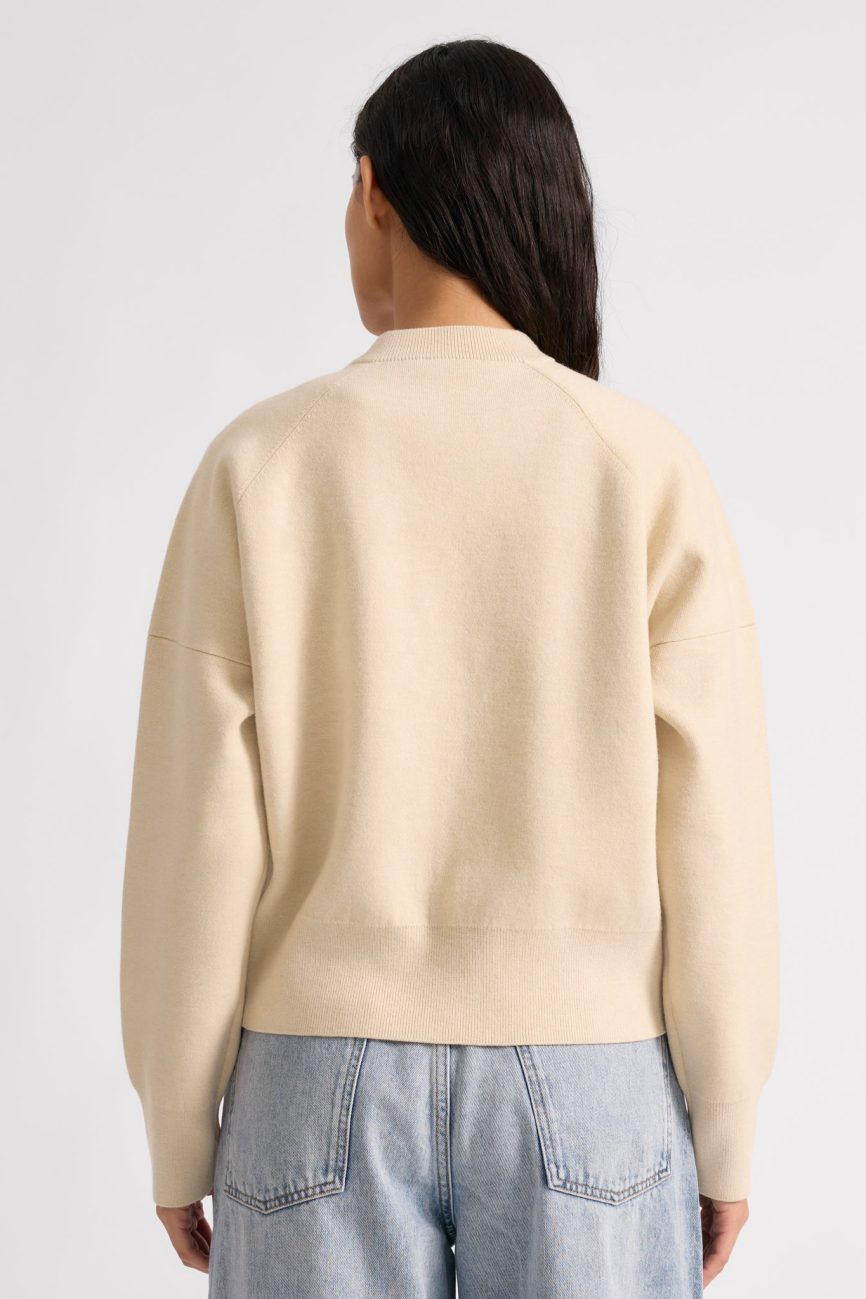 Cream Knitted Bomber