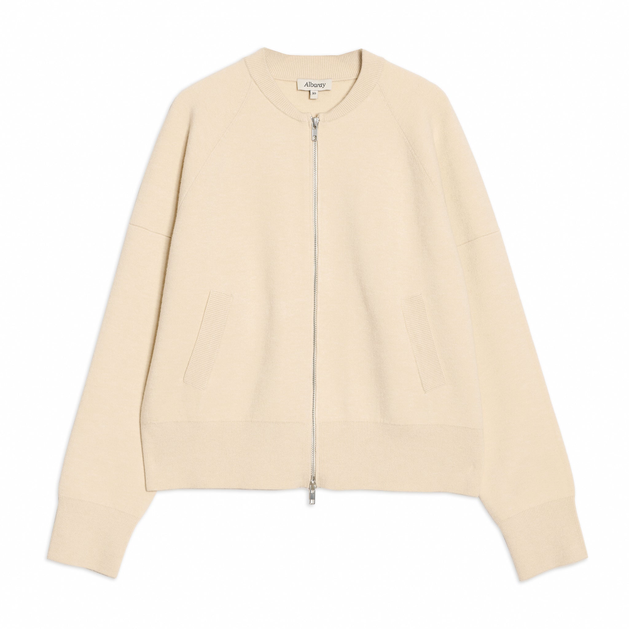 Cream Knitted Bomber