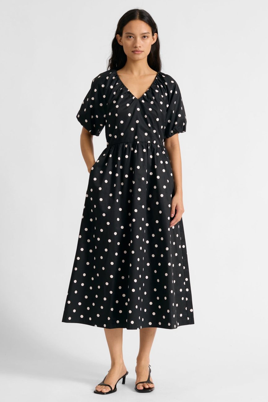 Black and White Spot Dress