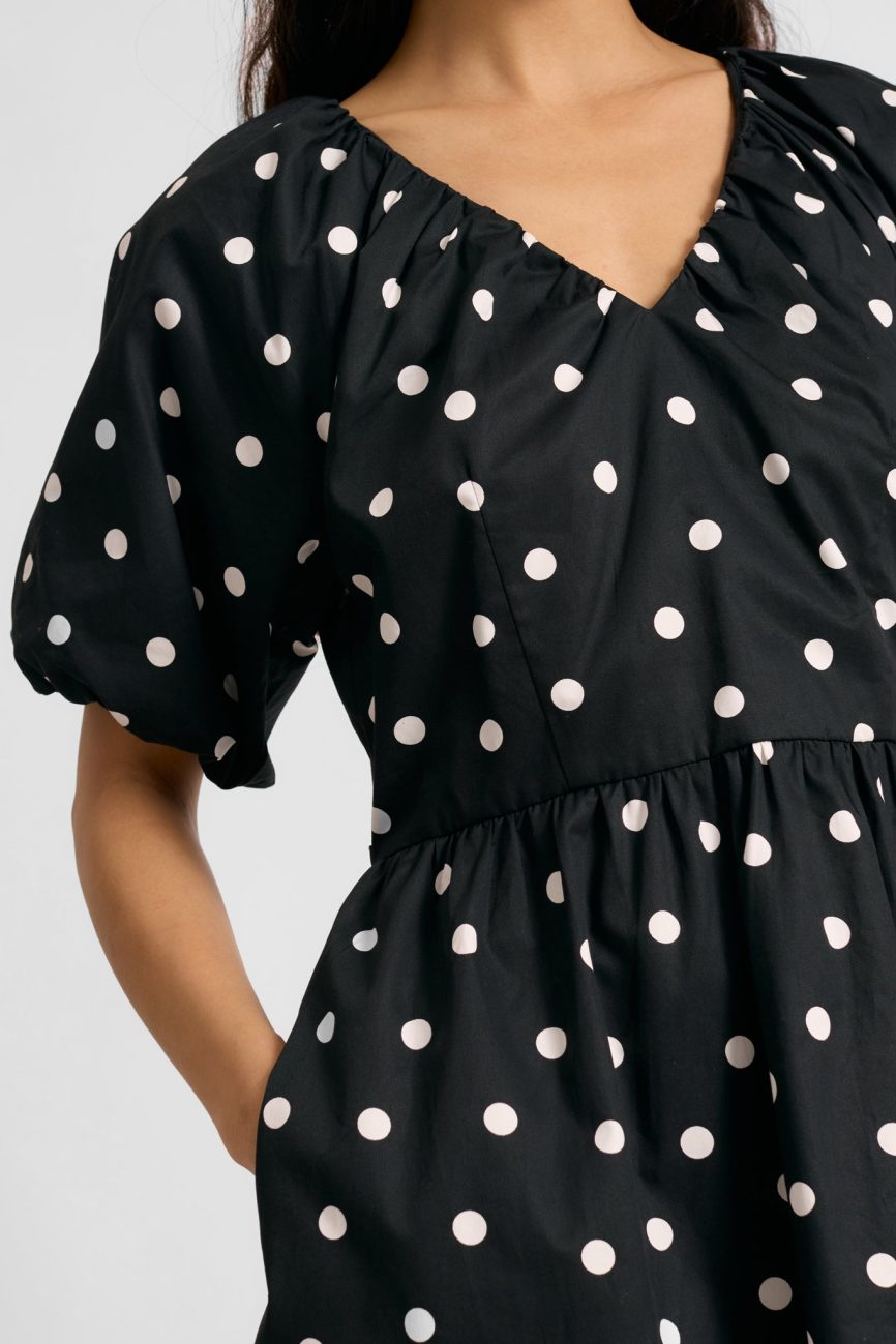 Black and White Spot Dress